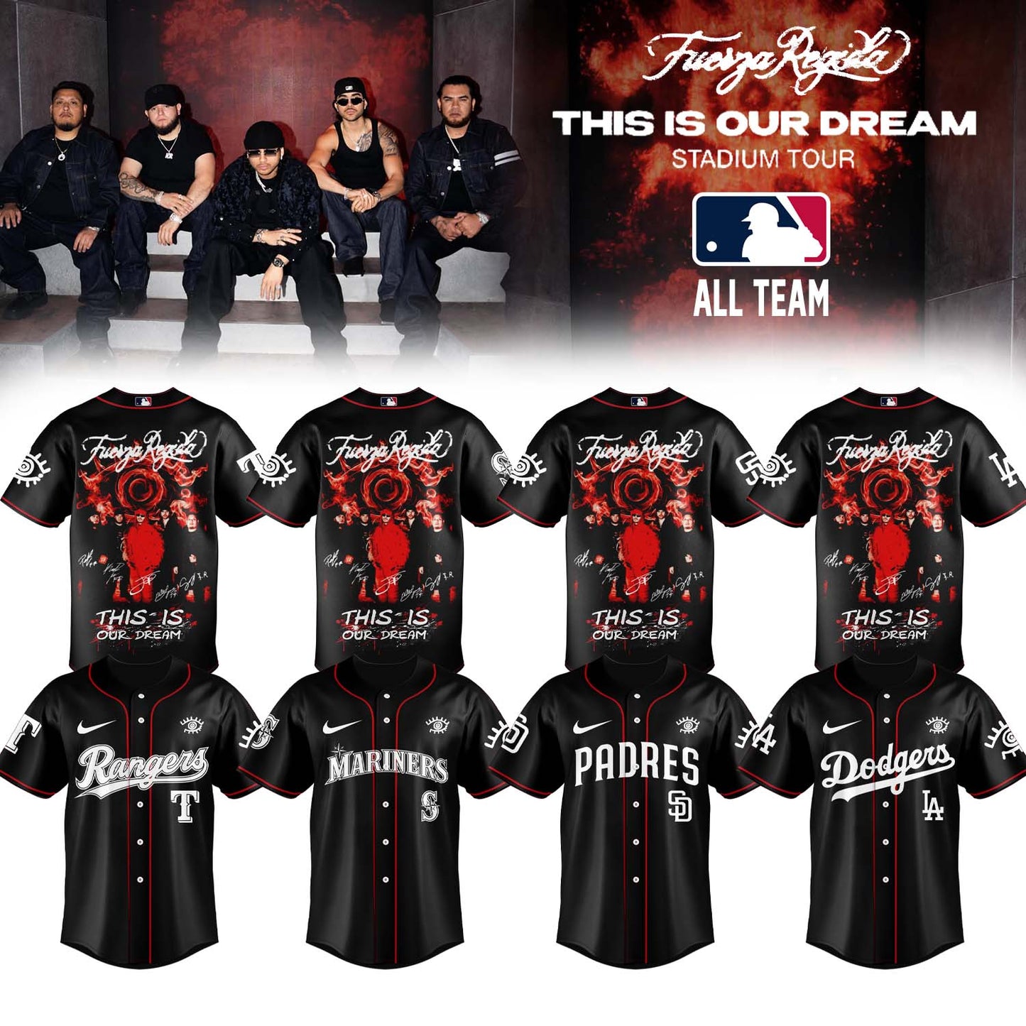 Fuerza Regida “This Is Our Dream Stadium Tour” 2026 Limited Edition Signature – Jersey 1