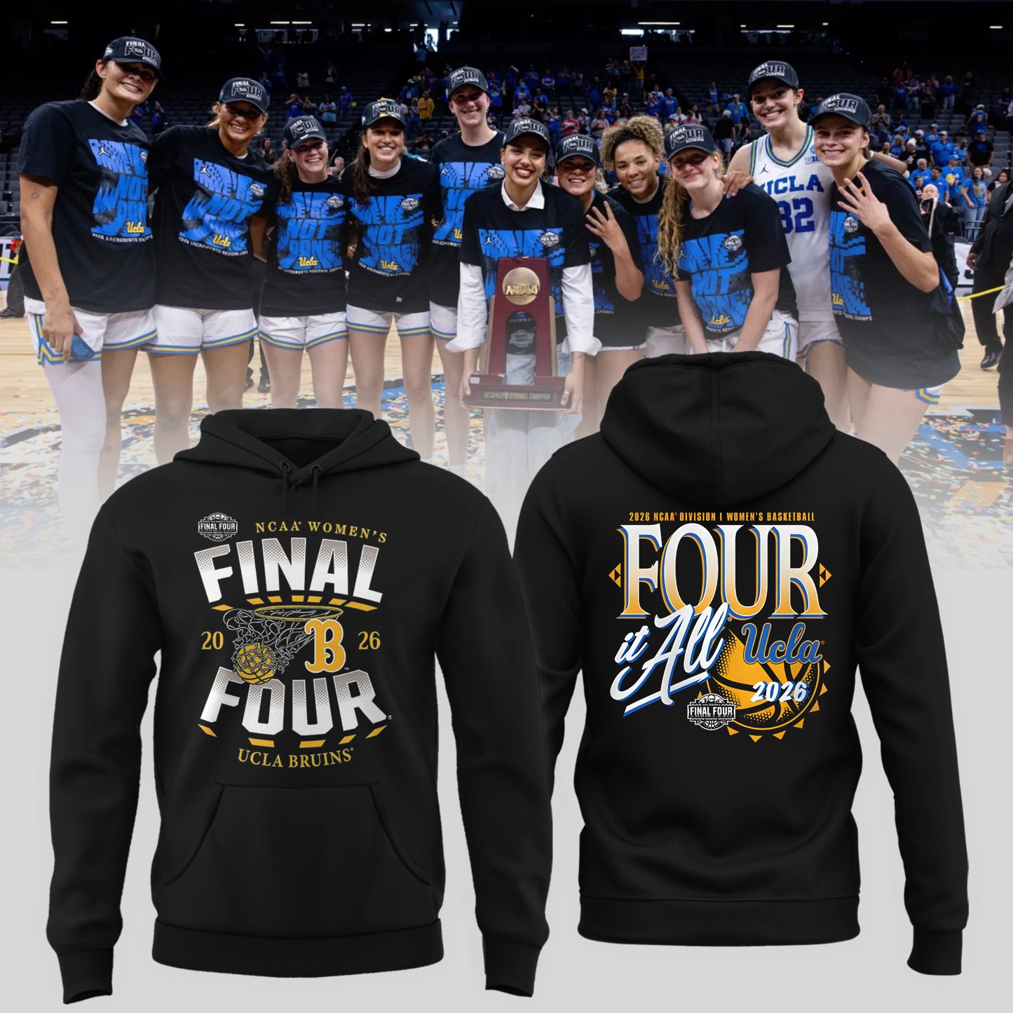 UCLA 2026 Women’s Basketball Five Four Hoodie Limited Edition