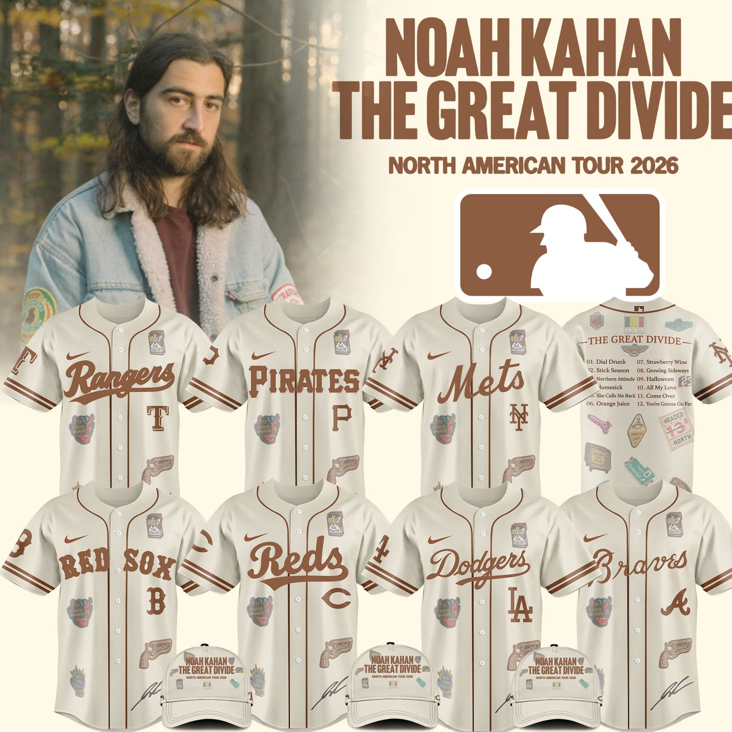 Baseball x Noah Kahan Tour 2026 Jersey Limited Edition V2