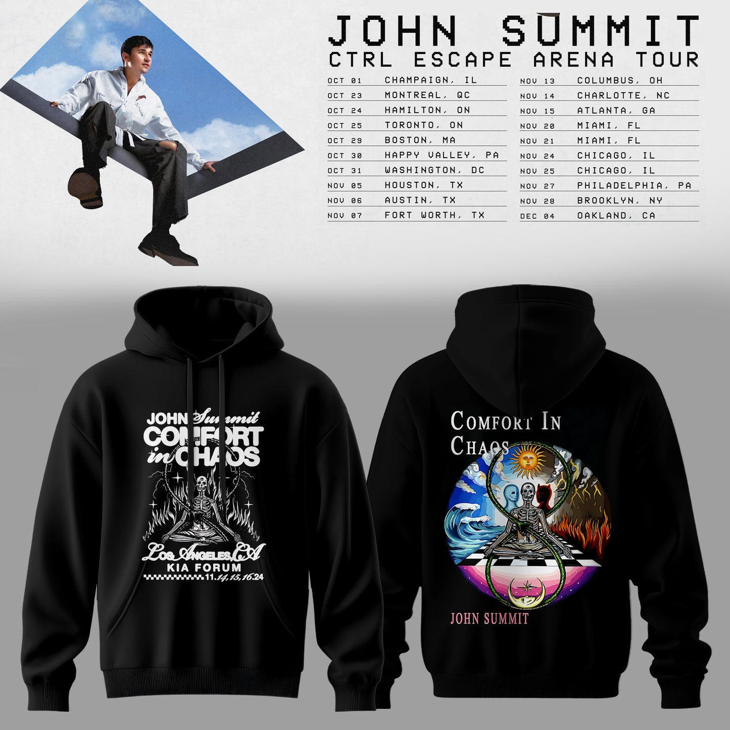 John Summit – CTRL ESCAPE Arena Tour 2026 Hoodie