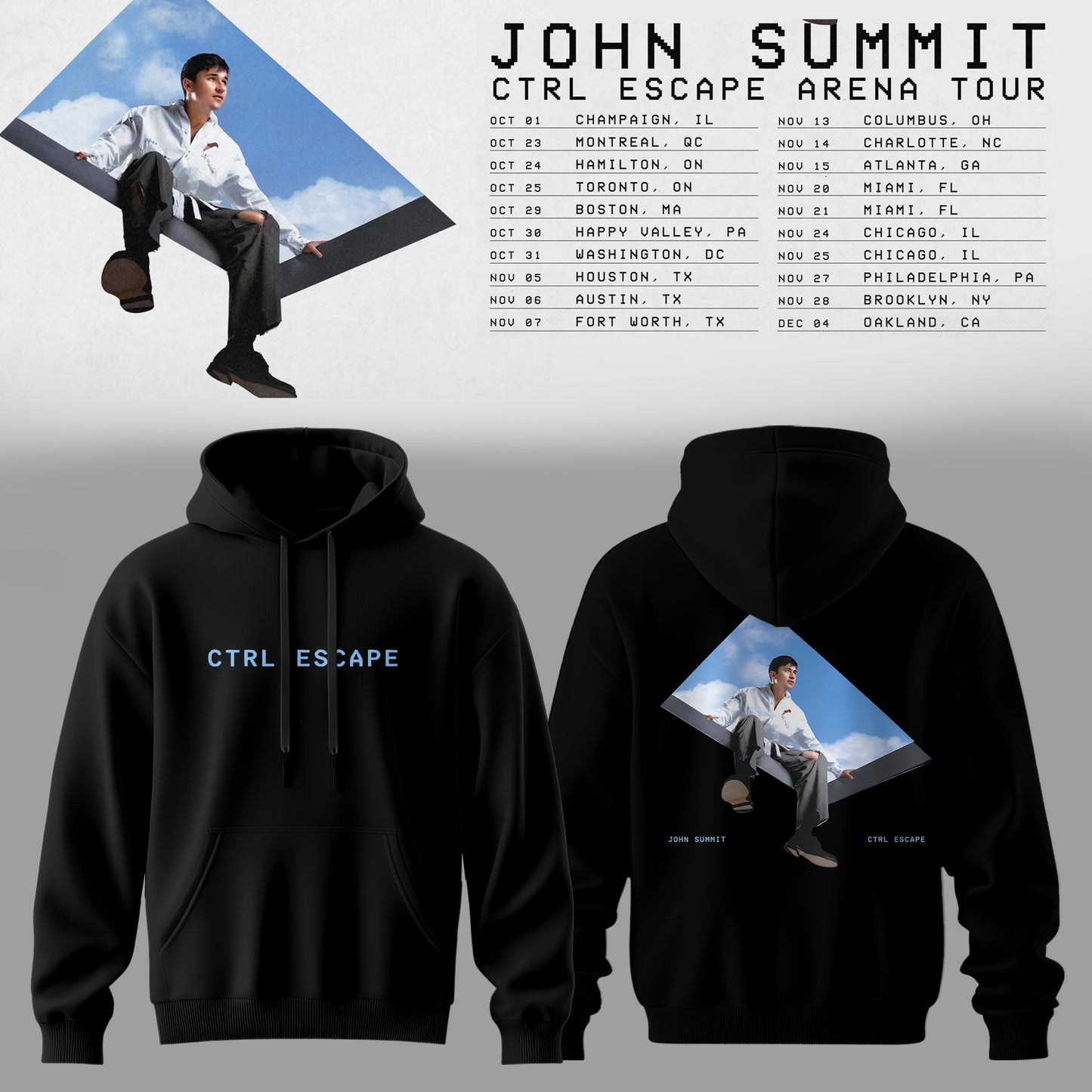 John Summit – CTRL ESCAPE Arena Tour 2026 Hoodie