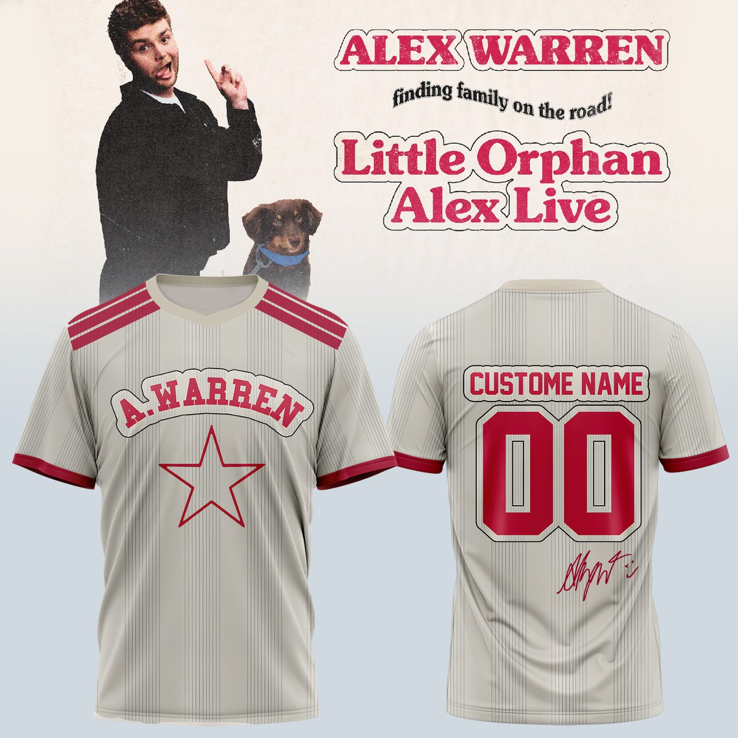 Alex Warren’s “Little Orphan Alex” Tour Shirt