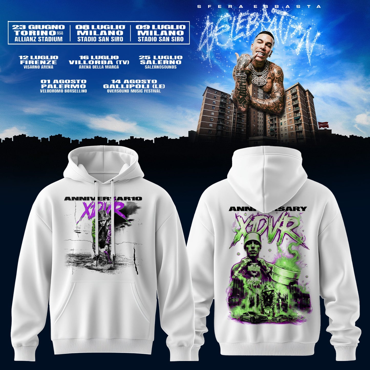 Sfera Ebbasta Tour 2026 Limited Hoodie