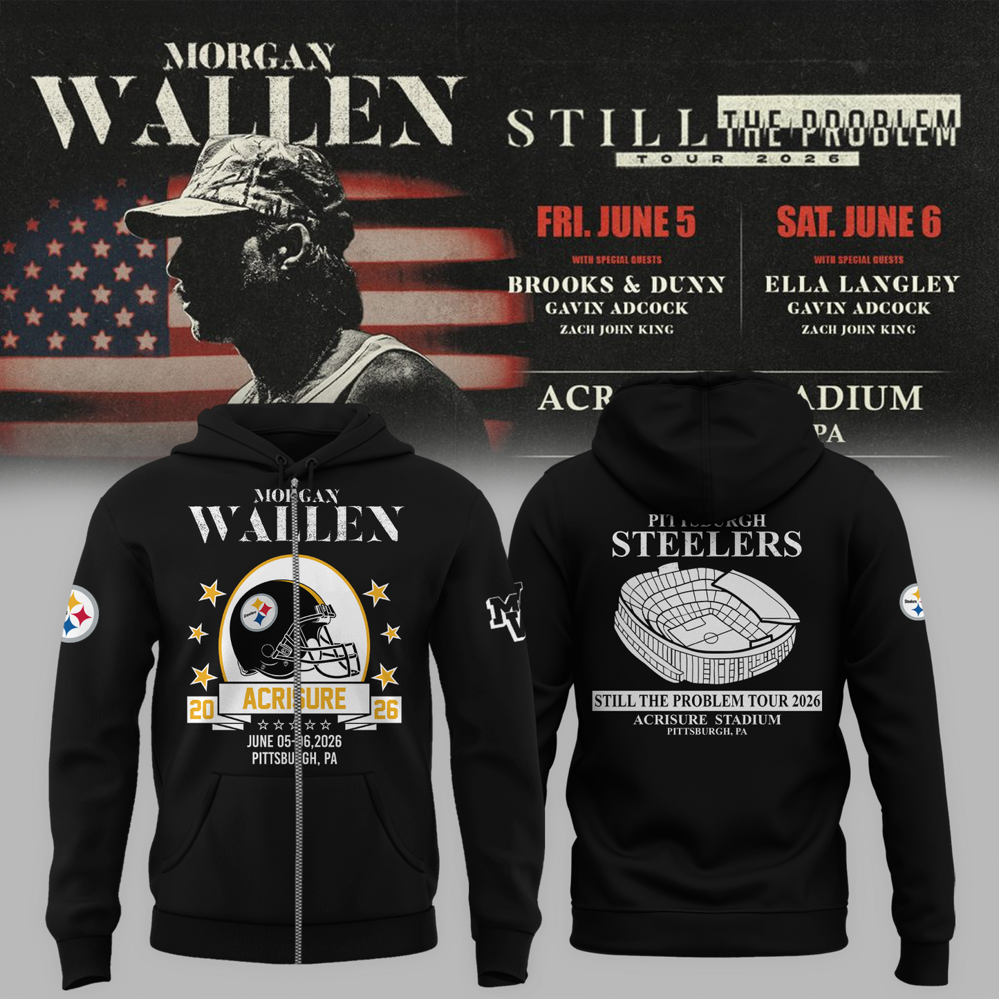 🔥 MW x Pittsburgh Stadium Tour 2026 Limited Edition Zip Hoodie