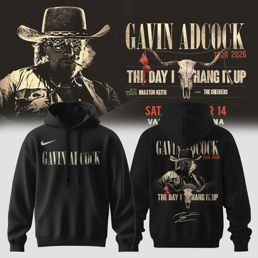 ,,.Gavin Adcock ”The Day I Hang It Up Tour 2026” Signature – Hoodie