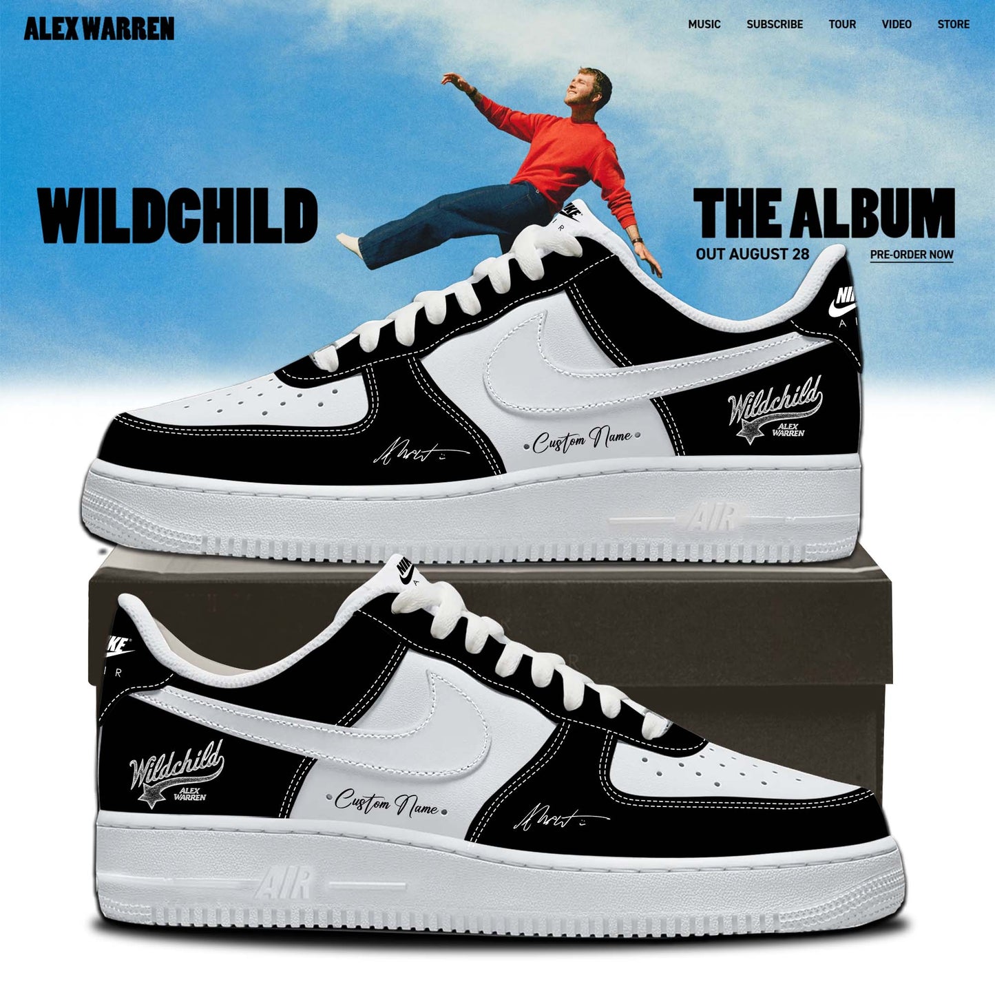 .Alex Warren’s “Little Orphan Alex” Tour Shoes