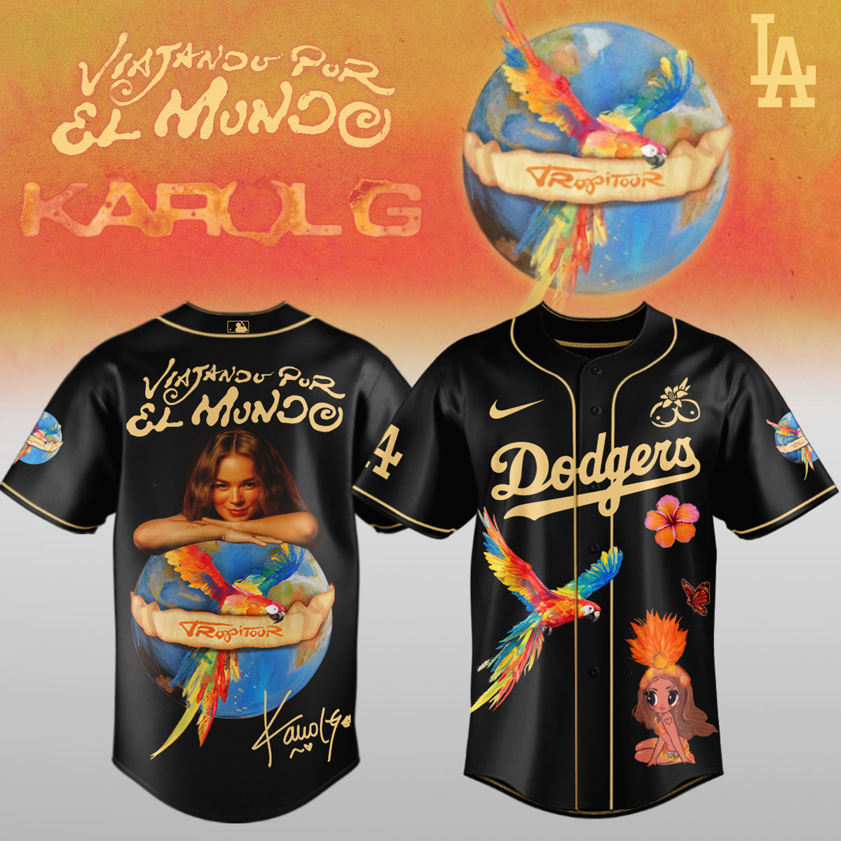 .Baseball x Karol G – Nos Vamos de Tour JERSEY(All Team)