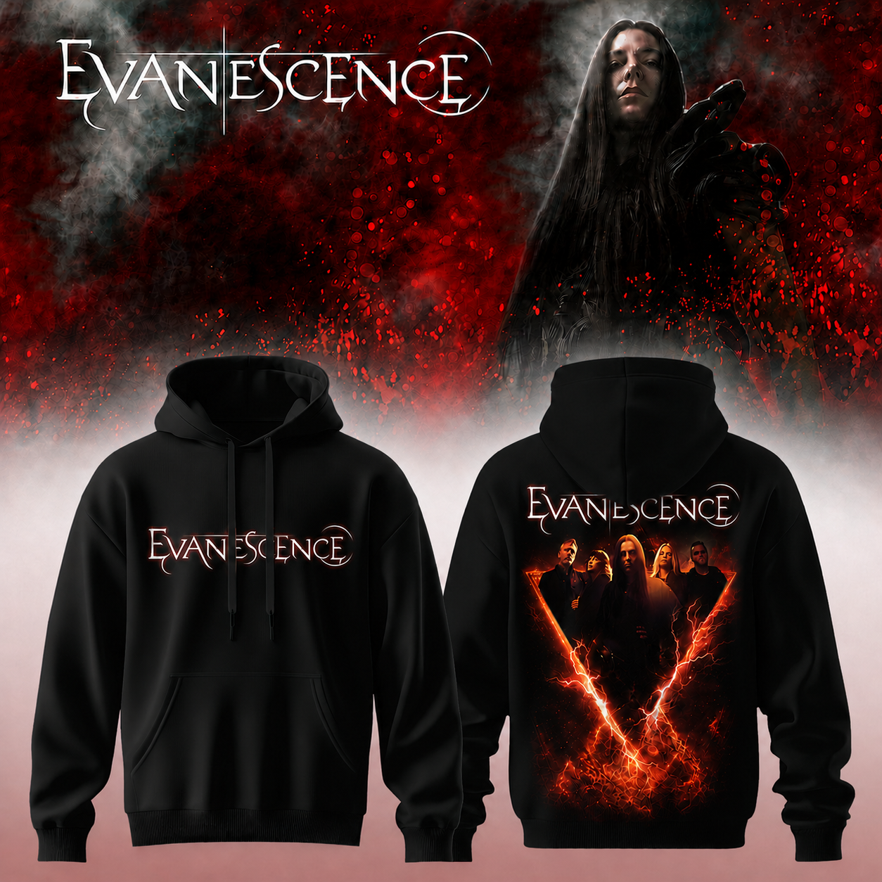 .Evanescence “Sanctuary 2026 World Tour” – Hoodie