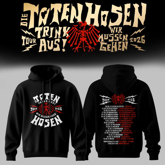 Die Toten Hosen: Trink Aus! Wir Müssen Gehen – Tour 2026 Limitiertes Hoodie