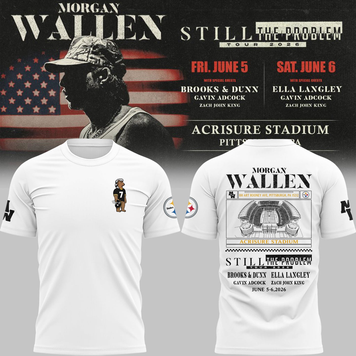 🔥 MW x Pittsburgh Stadium Tour 2026 Limited Edition T-Shirt
