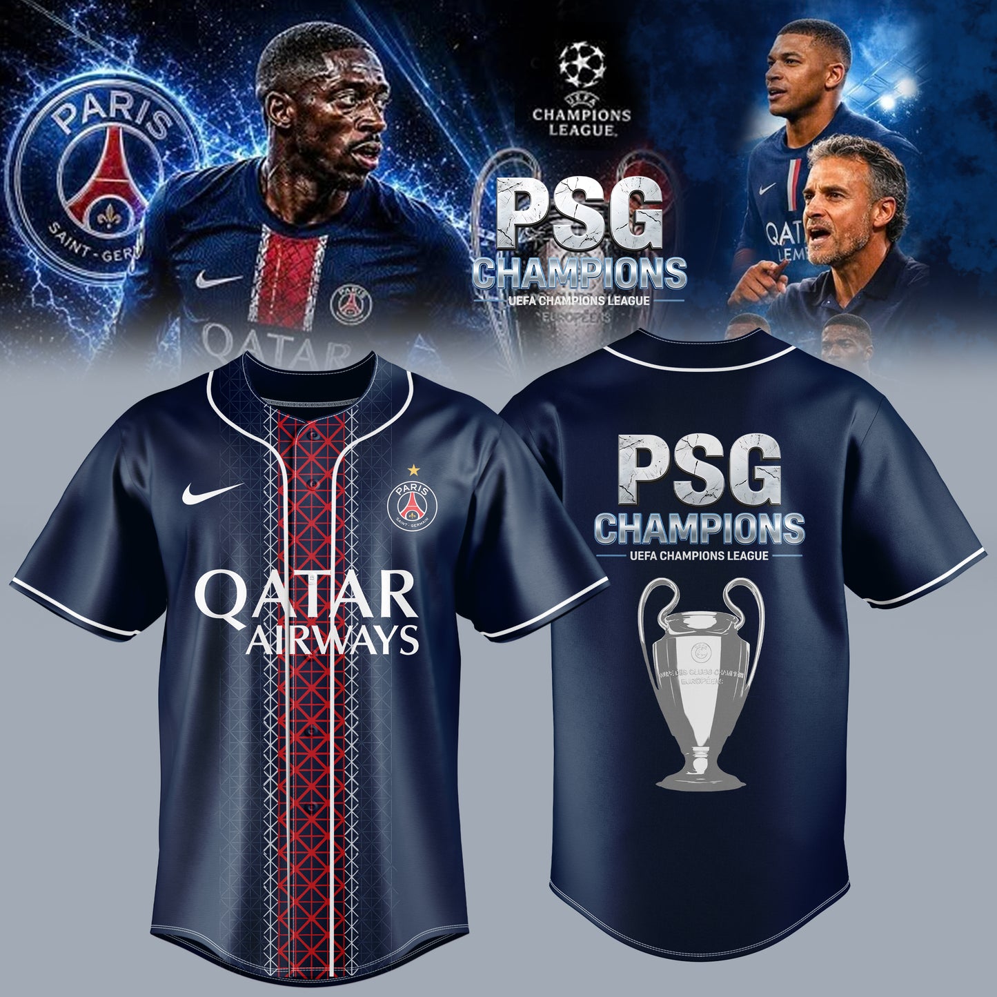 PSG UEFA Champions League 25/26 Champions Jersey – Signature Limited Edition