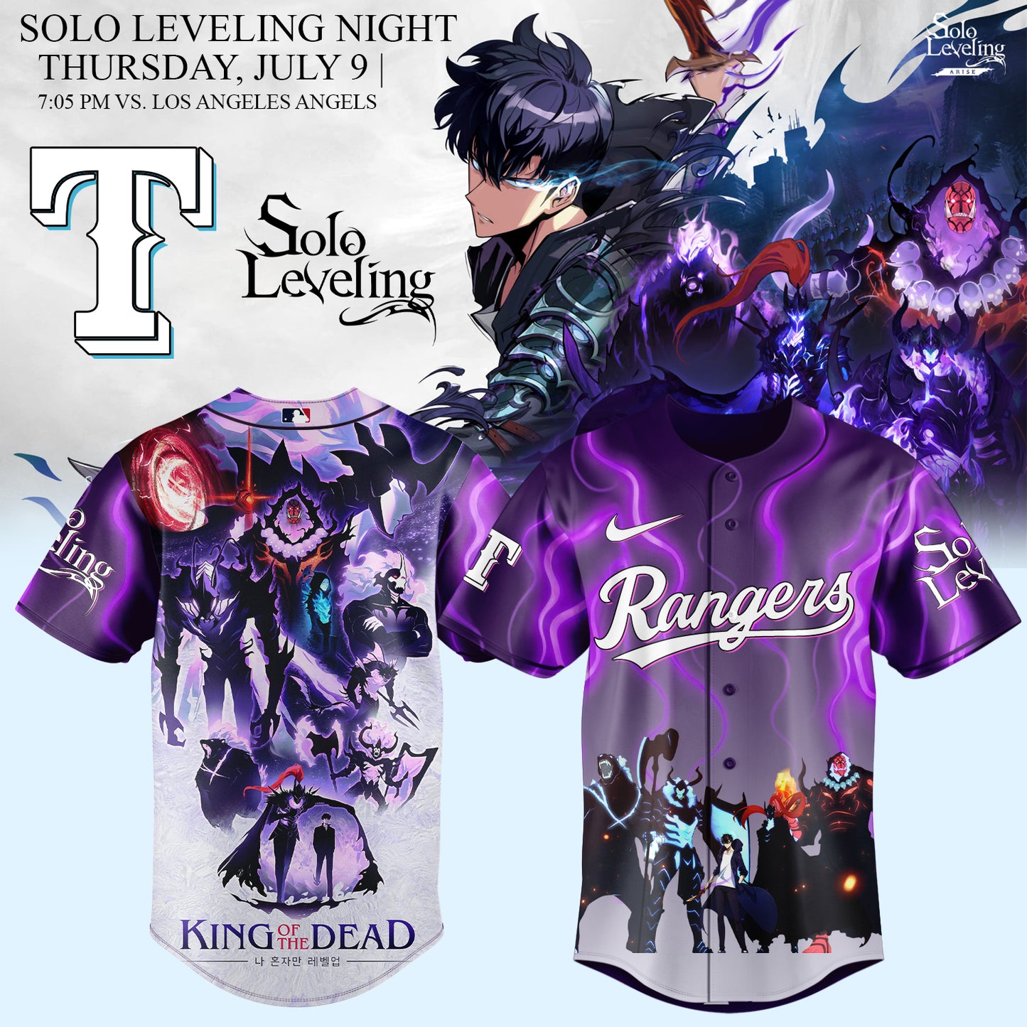 __.Texas Rangers x Solo Leveling Limited Jersey 3