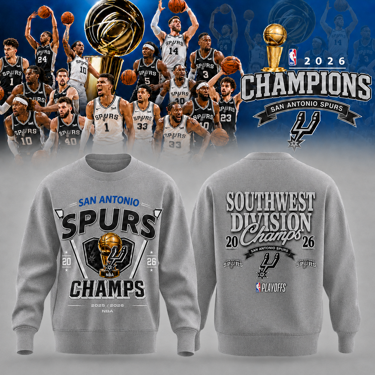 _2026 Spurs Champions Edition Sweatshirt