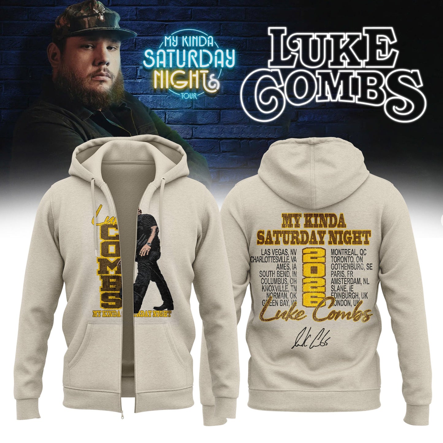 LC ”My Kinda Saturday Night Tour 2026” Limited Edition Signature – Zip Hoodie