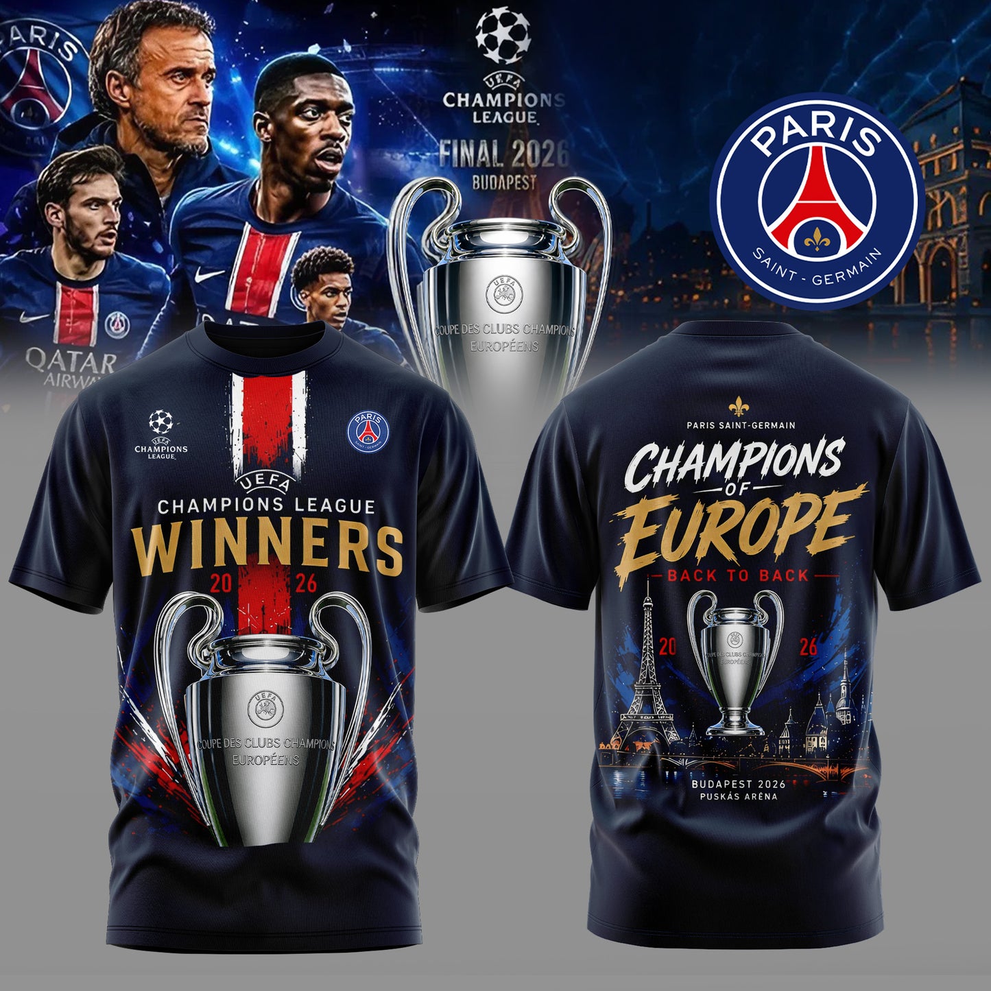 _ UEFA Champions League Winners 2026 Edition Tee