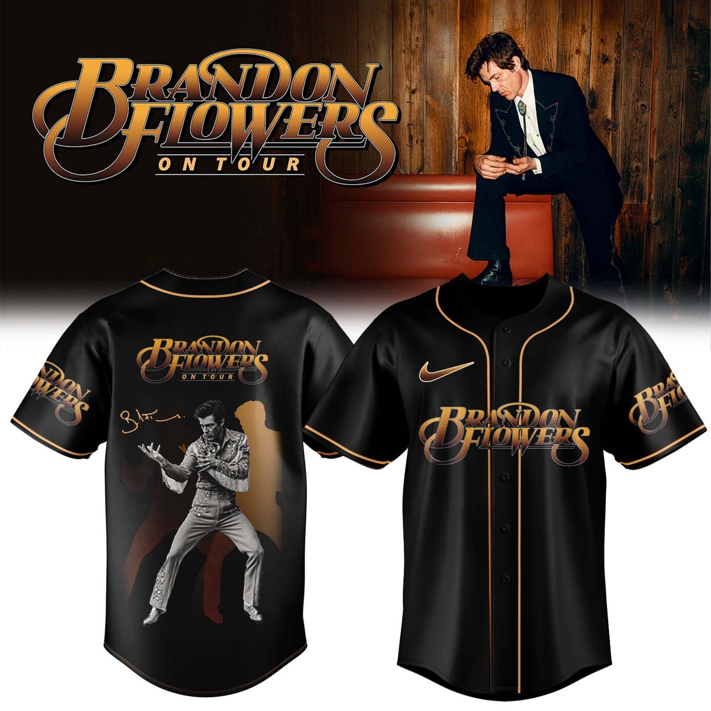 ,,.Brandon Flowers On Tour 2026 Limited Edition Signature – Jersey 2