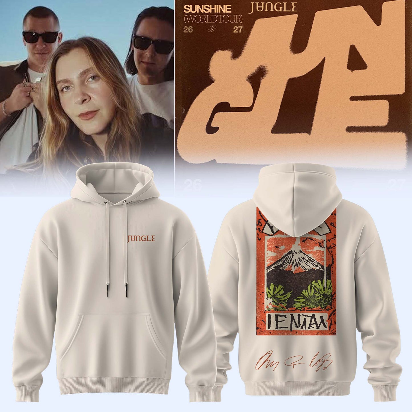 ,,.Jungle – Sunshine World Tour 2026/27 Limited Edition Signature – Hoodie