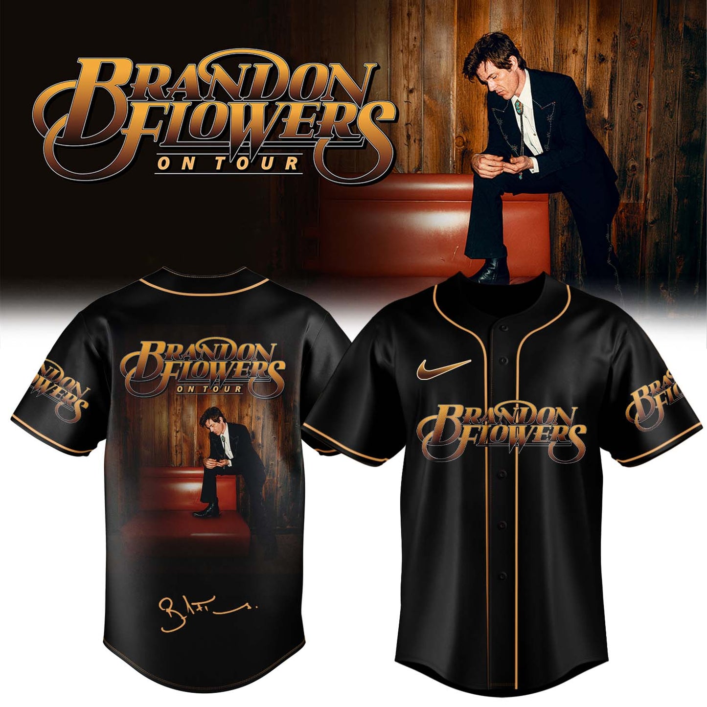 ,,.Brandon Flowers On Tour 2026 Limited Edition Signature – Jersey 1