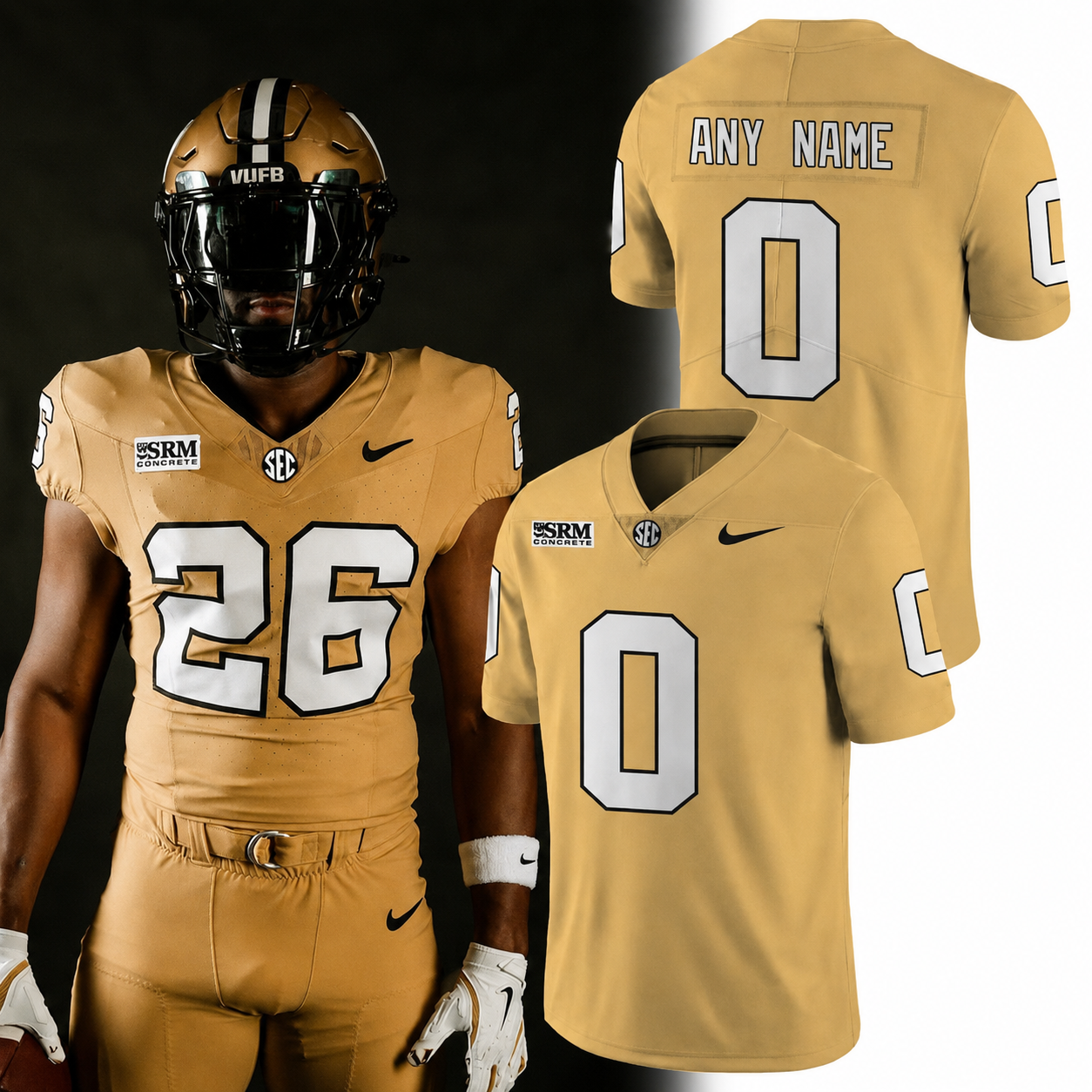 Limited Edition Vanderbilt Commodores Season 2026 Gold Jersey