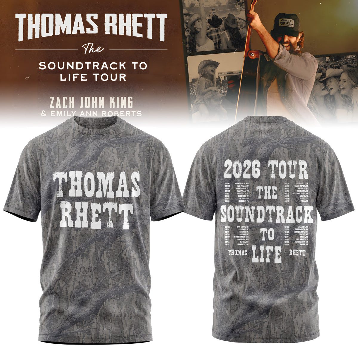 Thomas Rhett The Soundtrack To Life Tour 2026 T-Shirt
