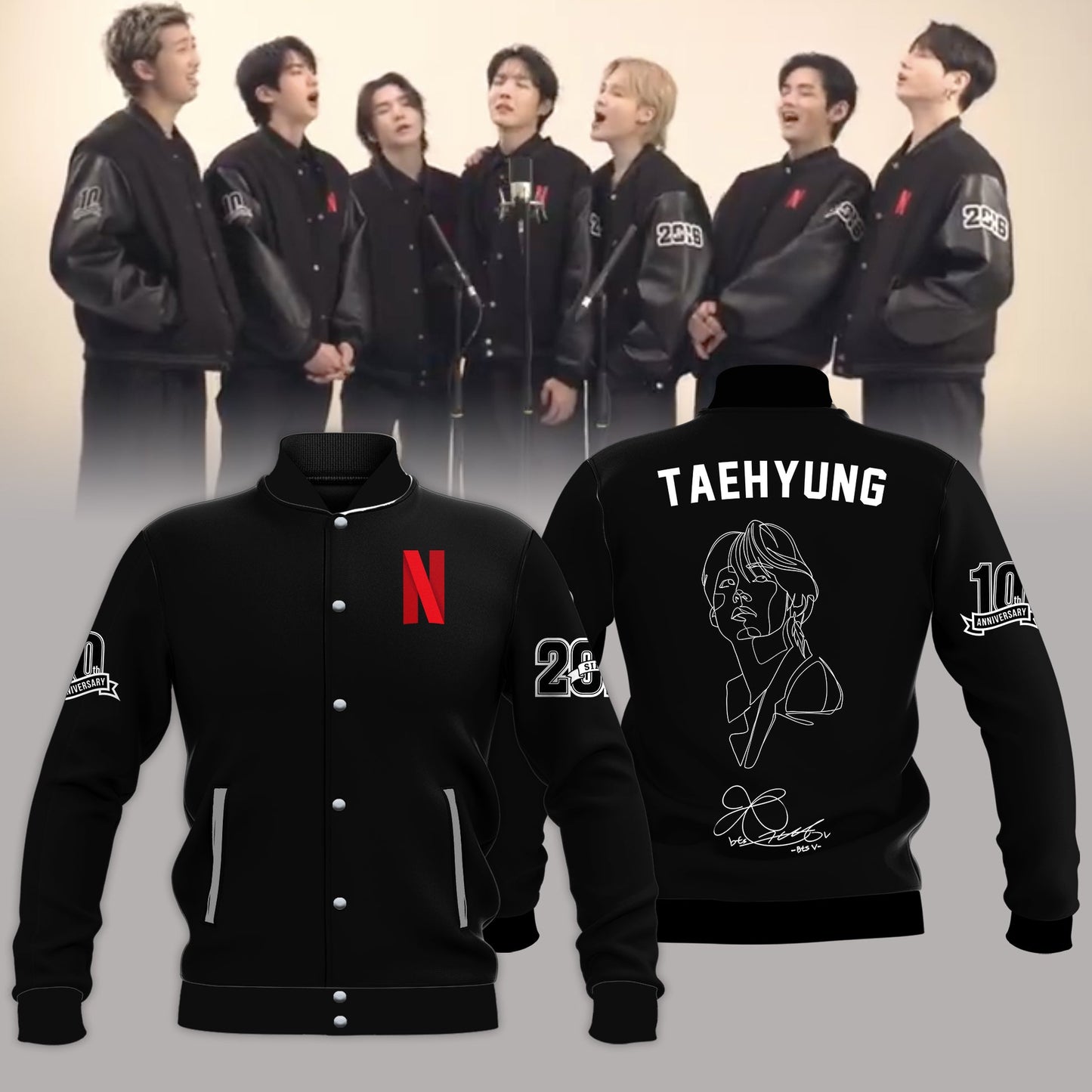 Taehyung 10th Anniversary Limited Edition Baseball Jacket