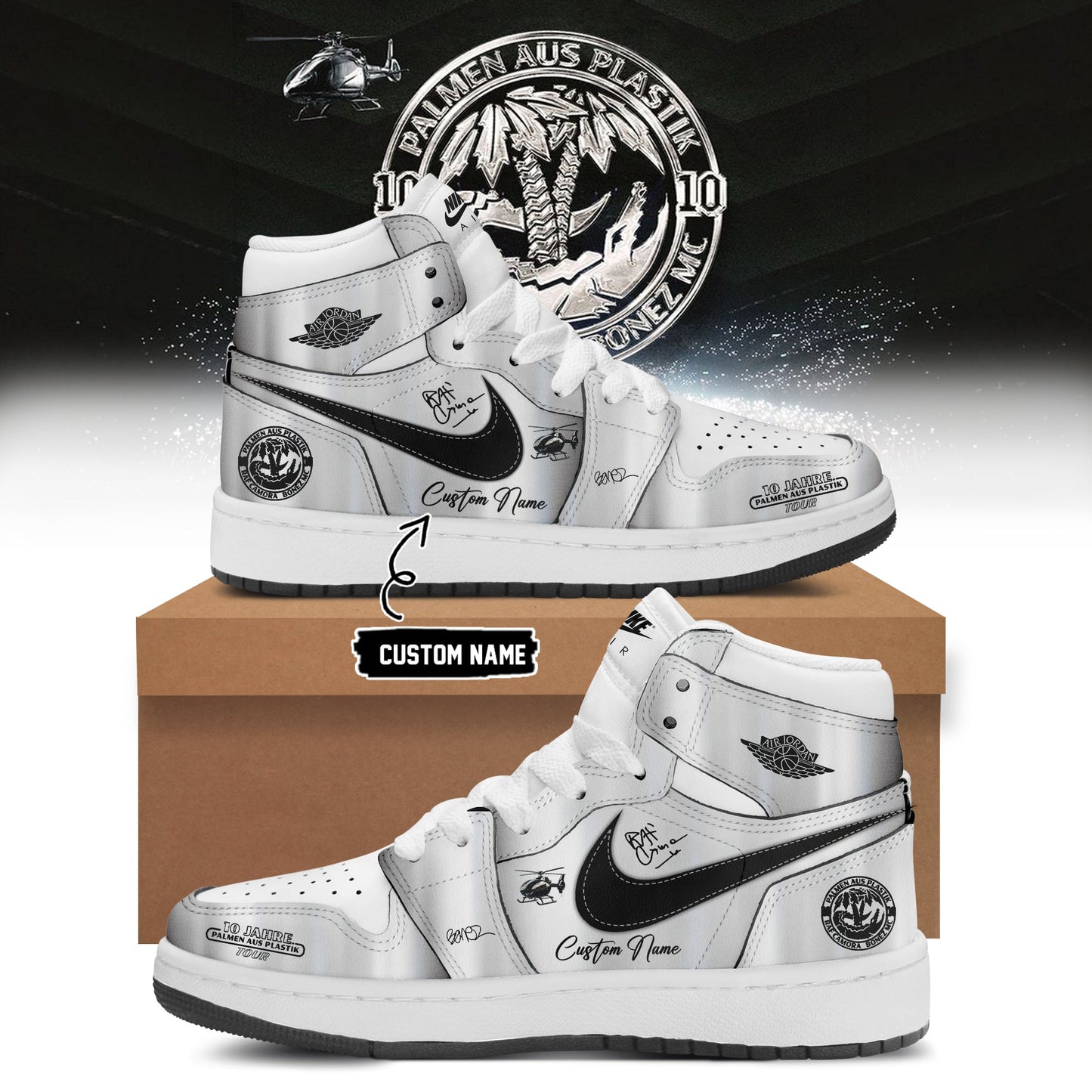__RAF Camora & Bonez MC “10 Jahre Palmen aus Plastik Tour” . Limited Edition Signature Shoes 2–