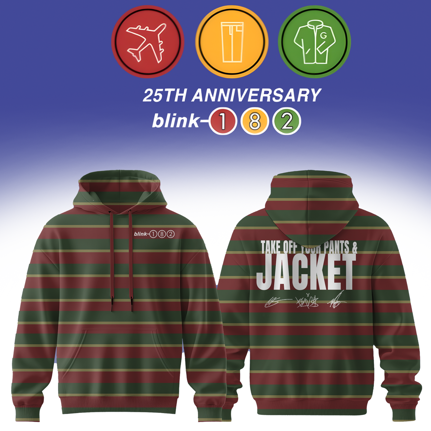 ,Blink-182 Anniversary Collection -Limited Edition Signature Hoodie