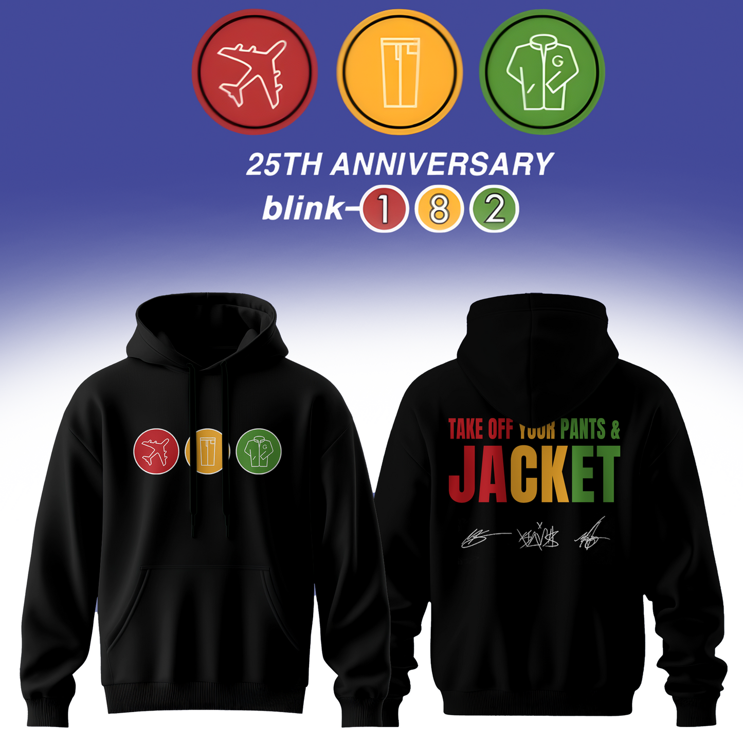 ,,,Blink-182 Anniversary Collection -Limited Edition Signature Hoodie