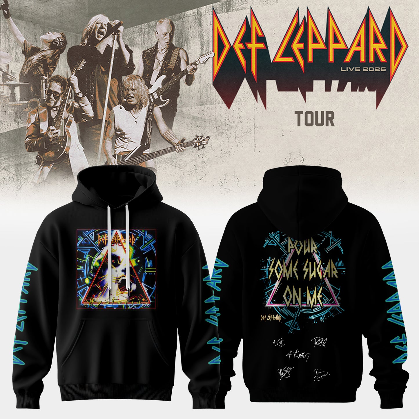 .Def Leppard Live 2026 Limited Edition Signature – Hoodie