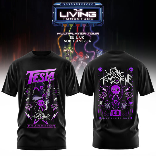 The Living Tombstone: Multiplayer Tour 2026 Limited T-Shirt – Tesla