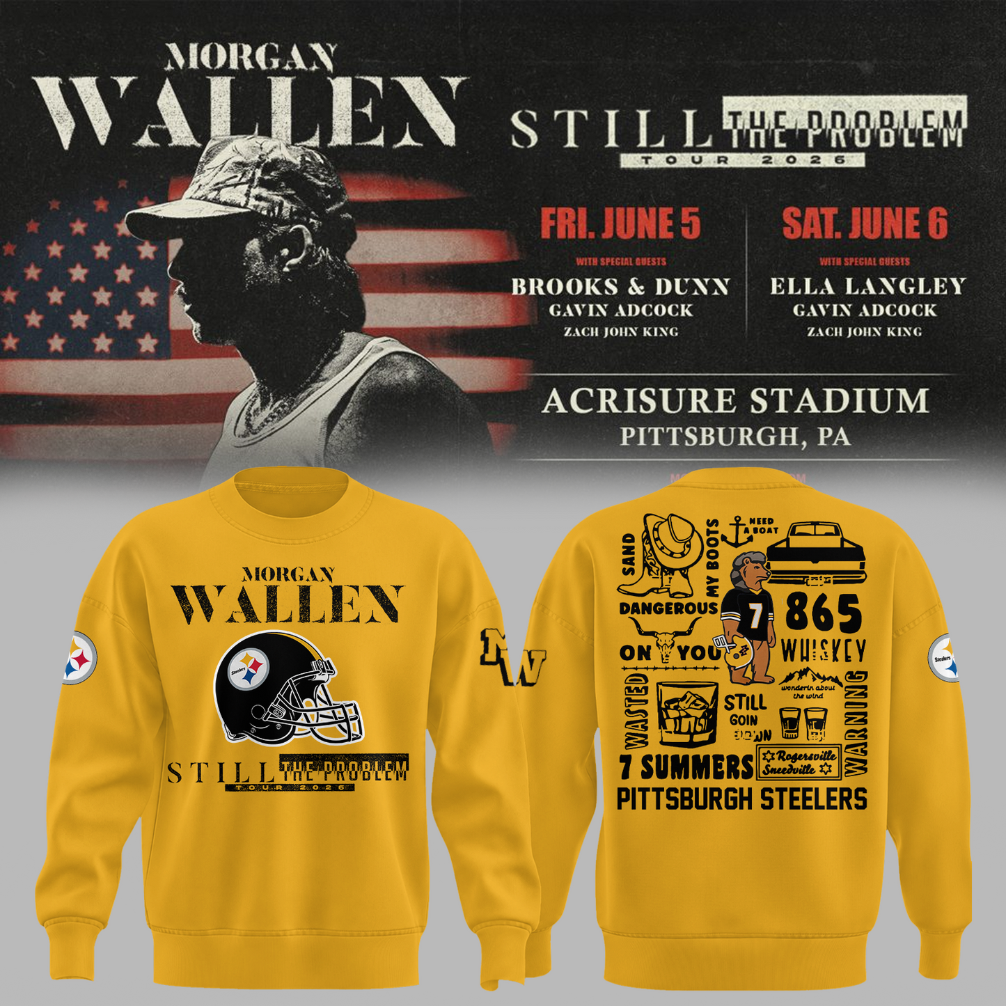 🔥 MW x Pittsburgh Stadium Tour 2026 Limited Edition Sweatshirt