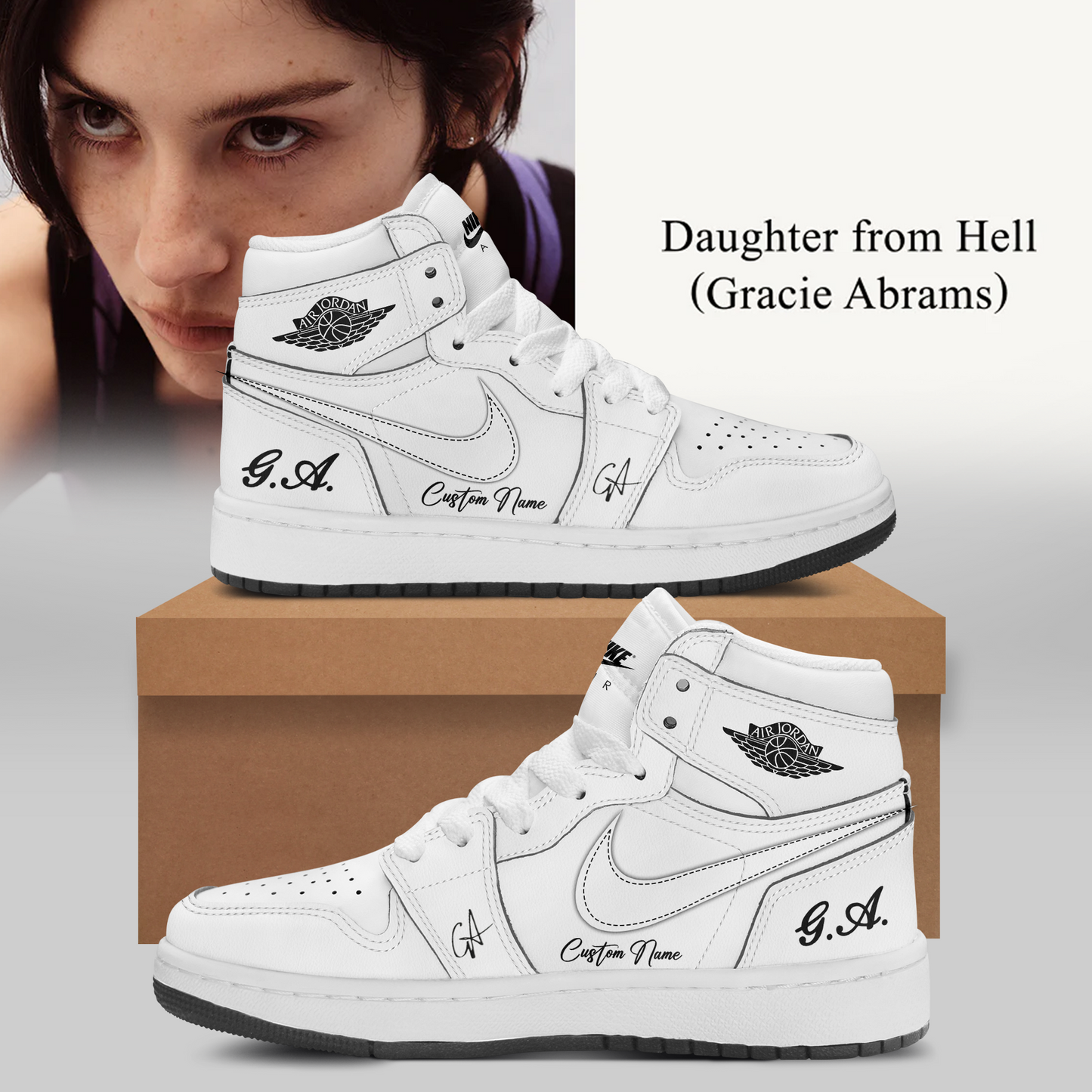 Gracie Abrams Daughter from Hell Signed Shoes