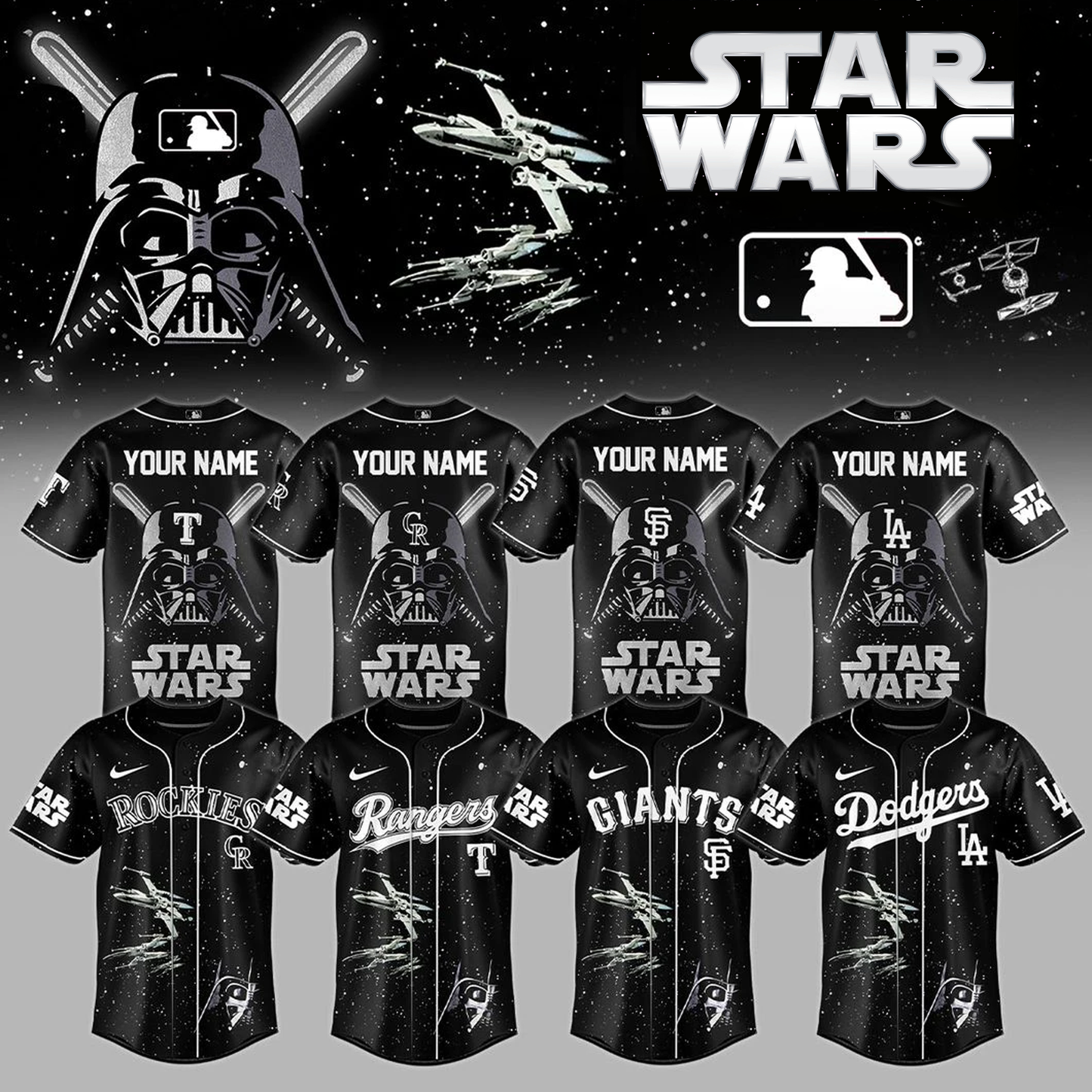 _.Star Wars Edition Baseball Jersey
