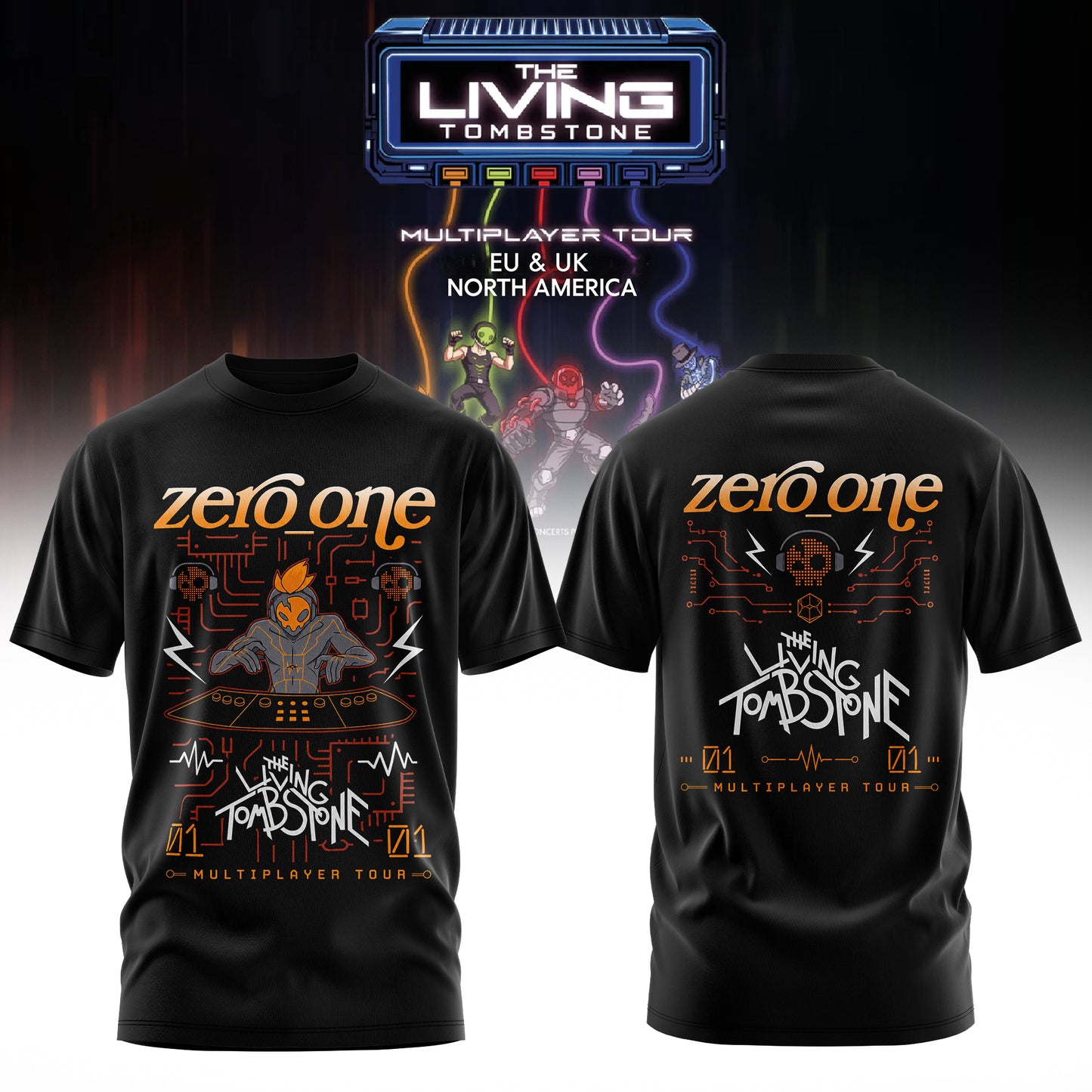 The Living Tombstone: Multiplayer Tour 2026 Limited T-Shirt – Zero_One