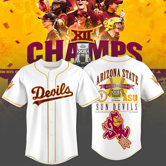 .Arizona State Sun Devils 2026 Softball Tournament Champions Jersey