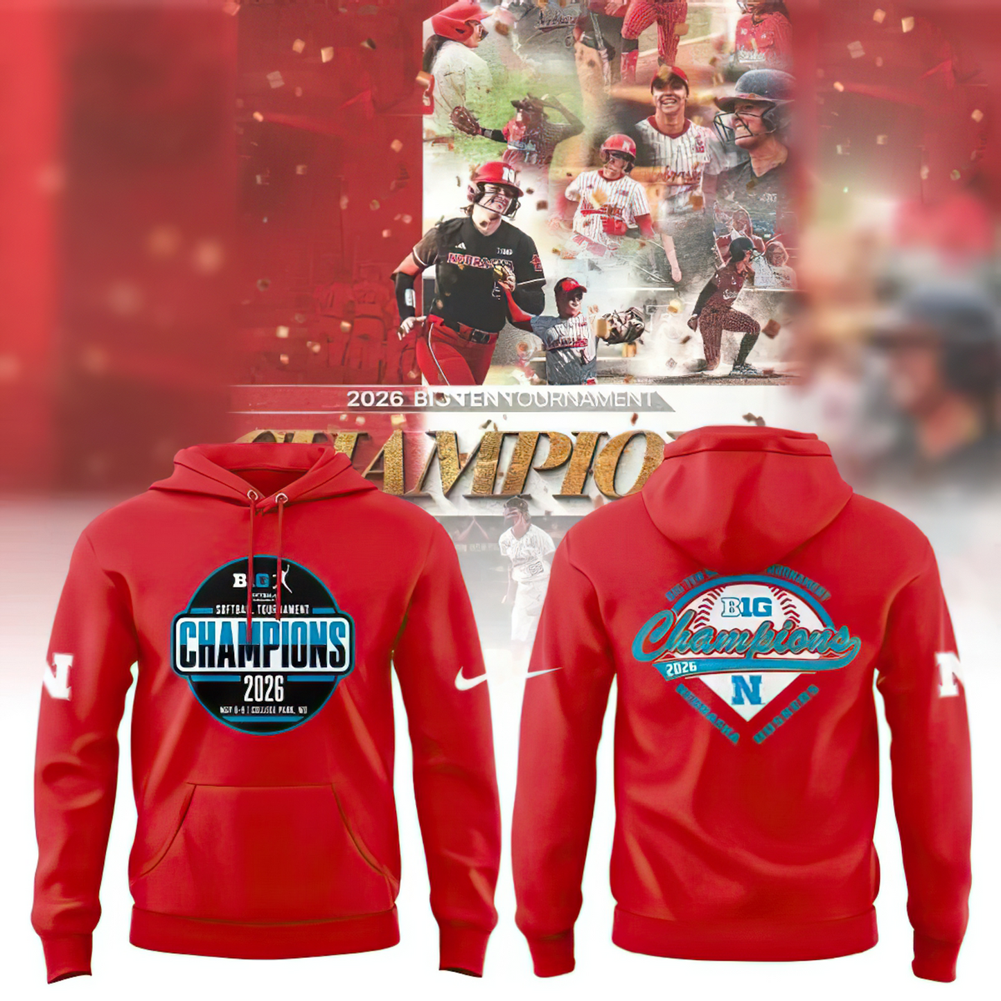 Nebraska Huskers Softball Tournament Champions shirt