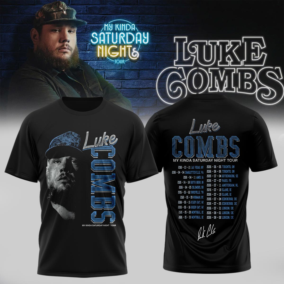 LC ”My Kinda Saturday Night Tour 2026” Limited Edition Signature – T-shirt