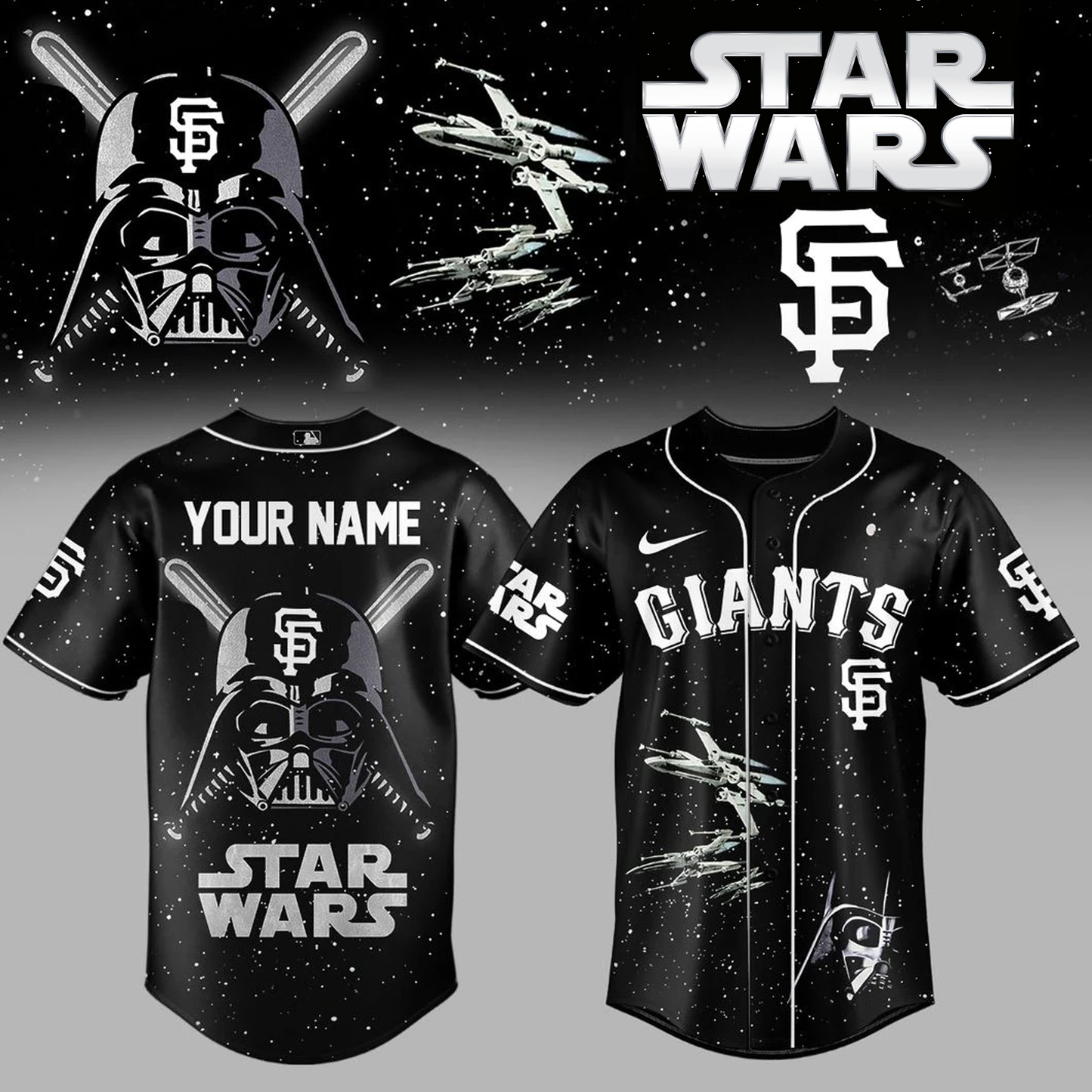 _.Star Wars Edition Baseball Jersey