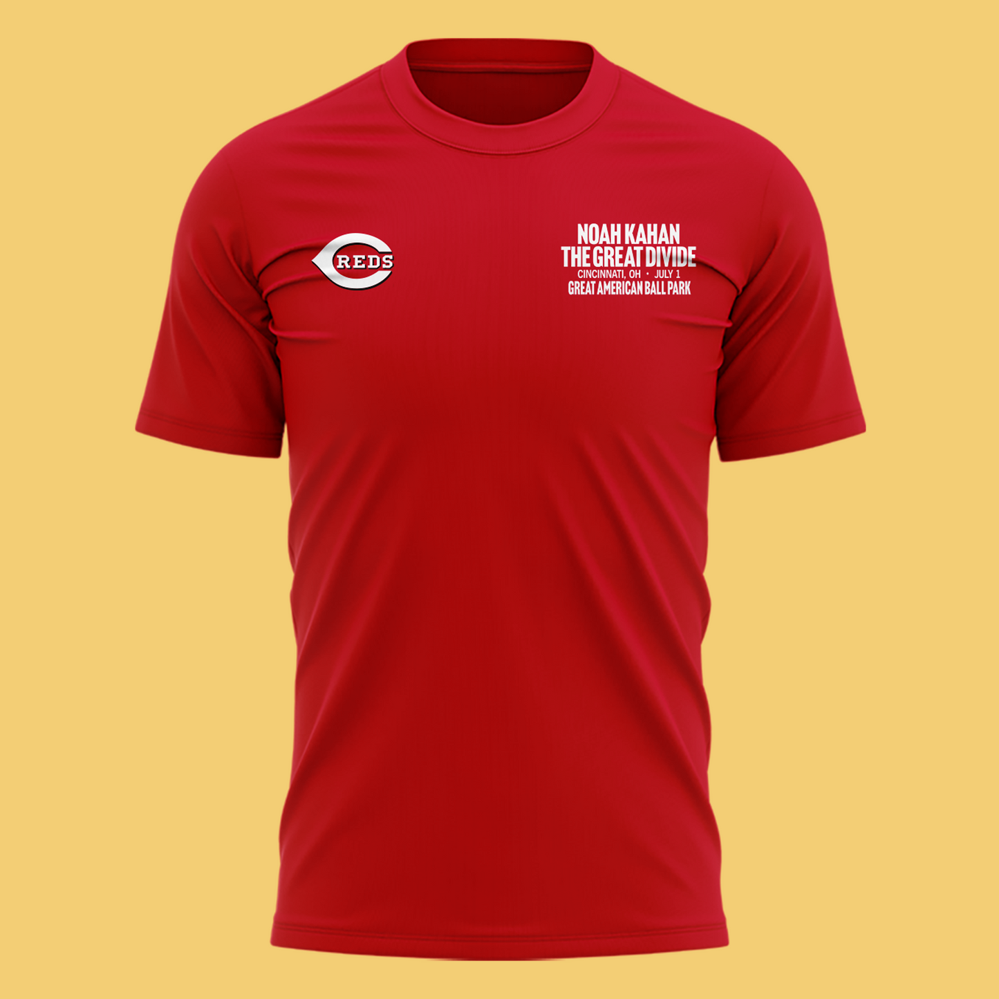 Limited Edtion Noah Kahan x Cincinnati Reds Red Tshirt 2026