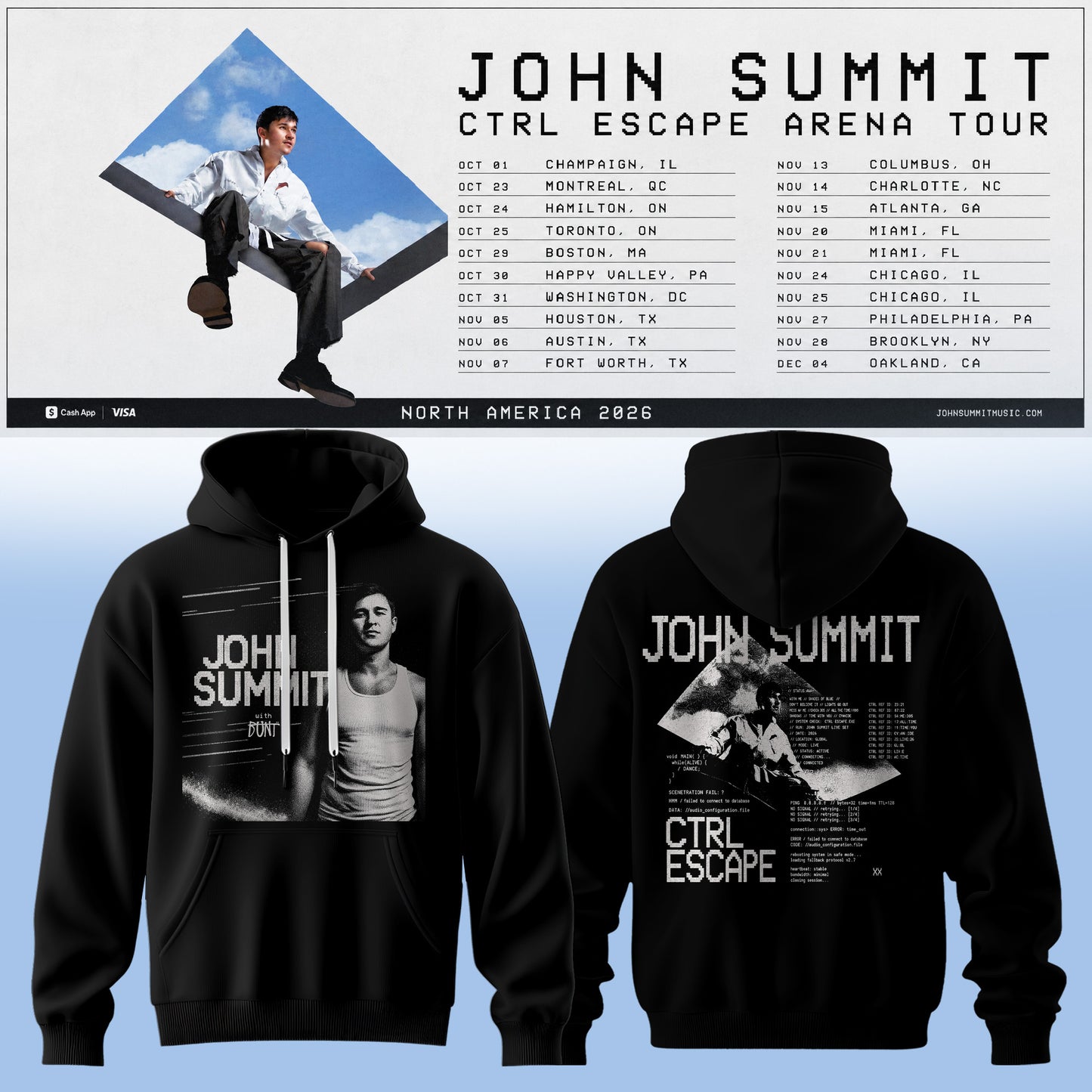 .John Summit – CTRL ESCAPE Arena Tour 2026 Hoodie Are Here