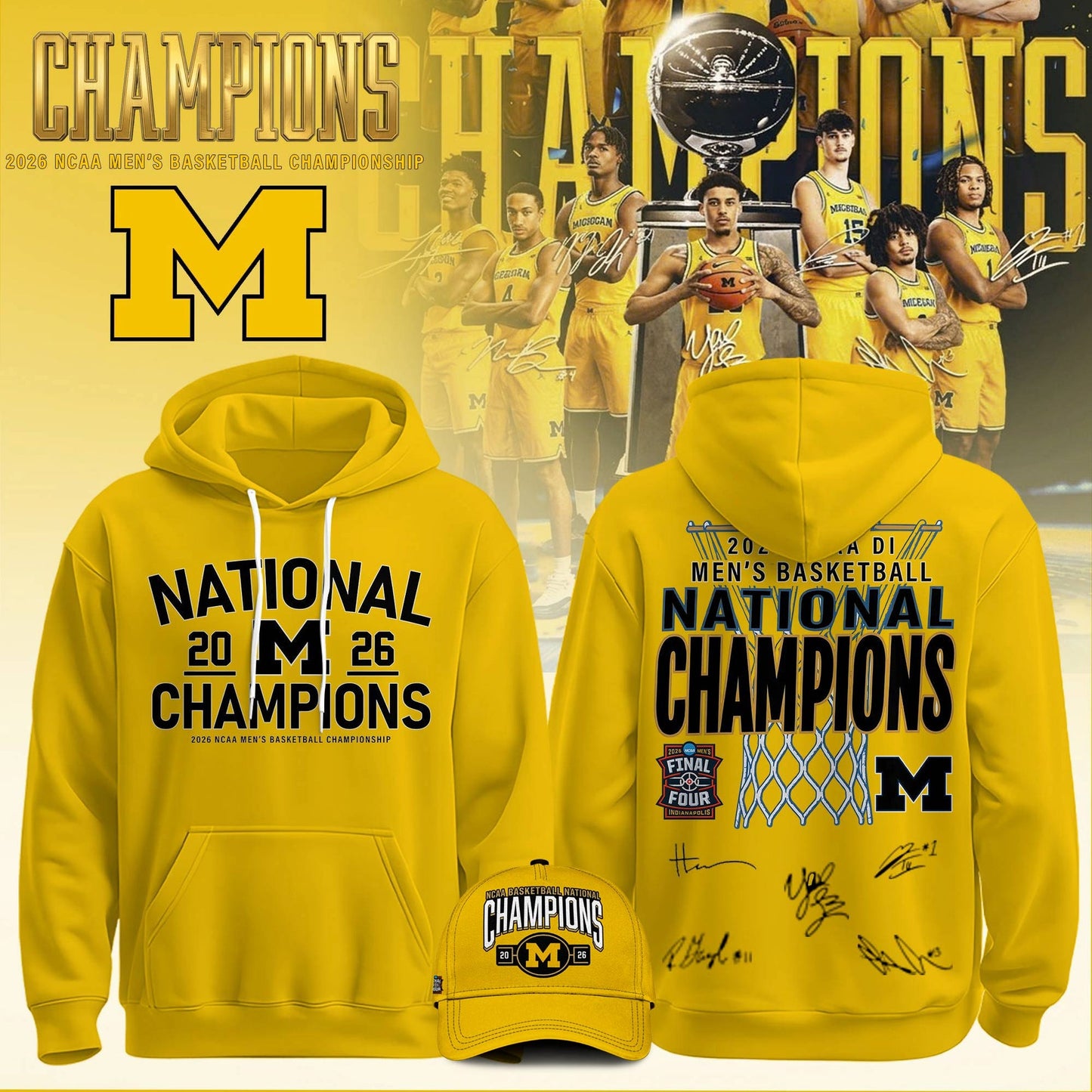 Basketball x Michigan Champions 2026 Limited Edition Hoodie