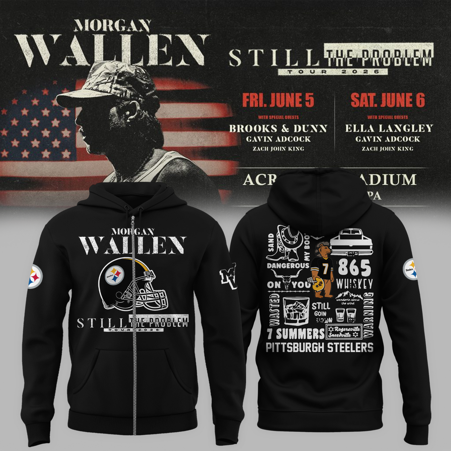 🔥 MW x Pittsburgh Stadium Tour 2026 Limited Edition Zip Hoodie