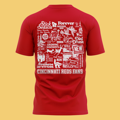 Limited Edtion Noah Kahan x Cincinnati Reds Red Tshirt 2026