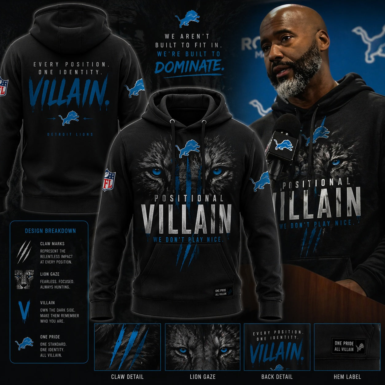 Limited Edition POSITIONAL VILLAIN Hoodie