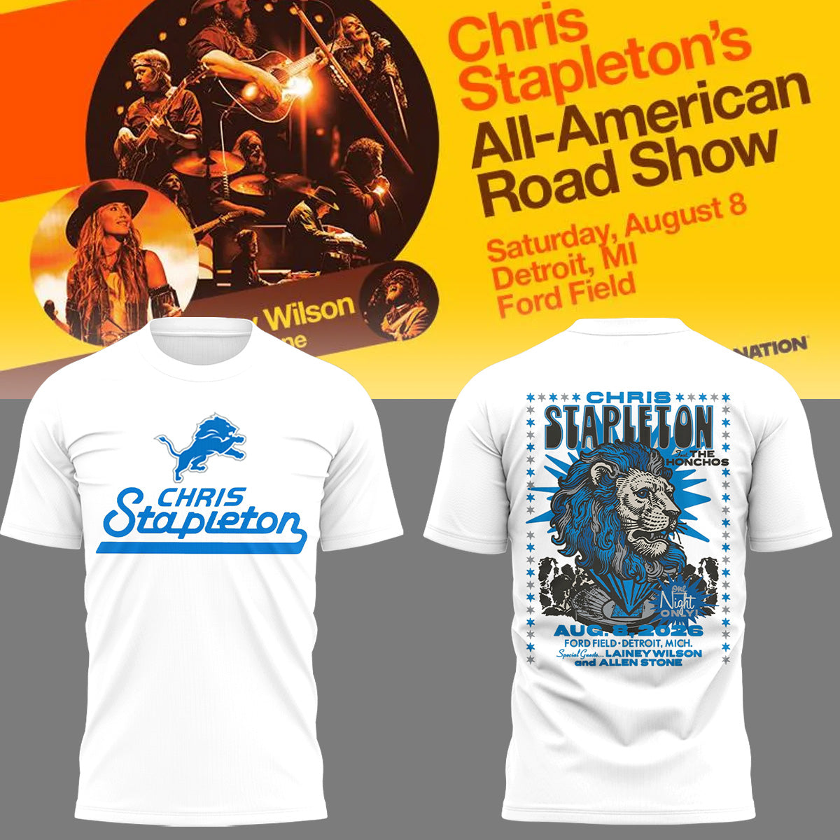 Limited Edition “All-American Road Show” in Ford Field,MI Tshirt