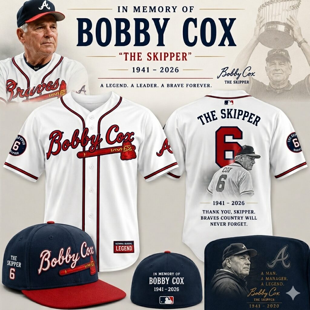 “Remembering Bobby Cox – The Skipper” ⚾🪓 Baseball Jersey