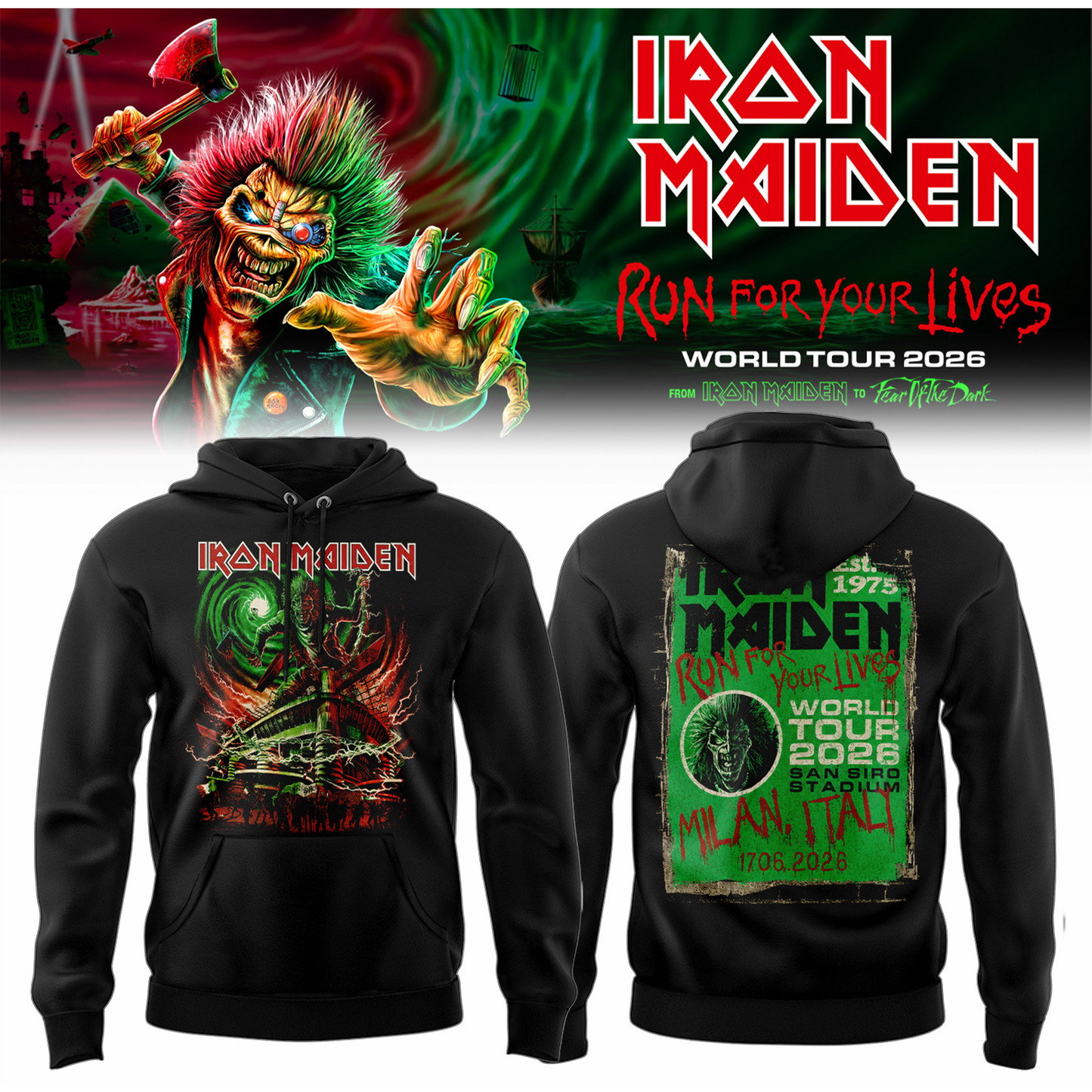 Limited Edition Run For Your Lives 2026 At San Siro Stadium Milan Hoodie