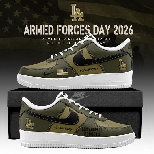 Los Angeles Dodgers 2026 Armed Forces Day Limited Edition AF1 Sneakers
