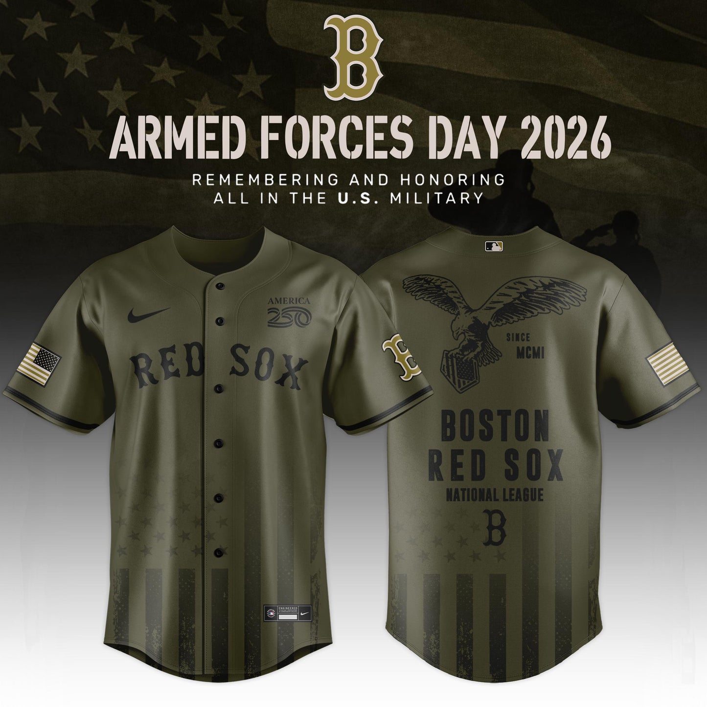 ALL TEAM Armed Forces Day Appreciation Night 2026 Edition Baseball Jersey