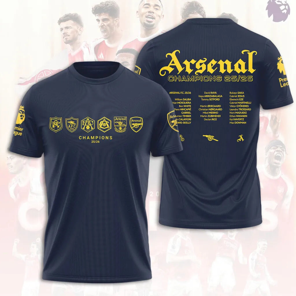 Arsenal F.C Premier League champions 25/26 T-SHIRT
